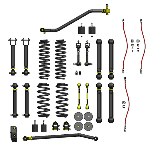  Jeep Wrangler 4.0" Short Arm Lift Kit (97-06 TJ) - short arm