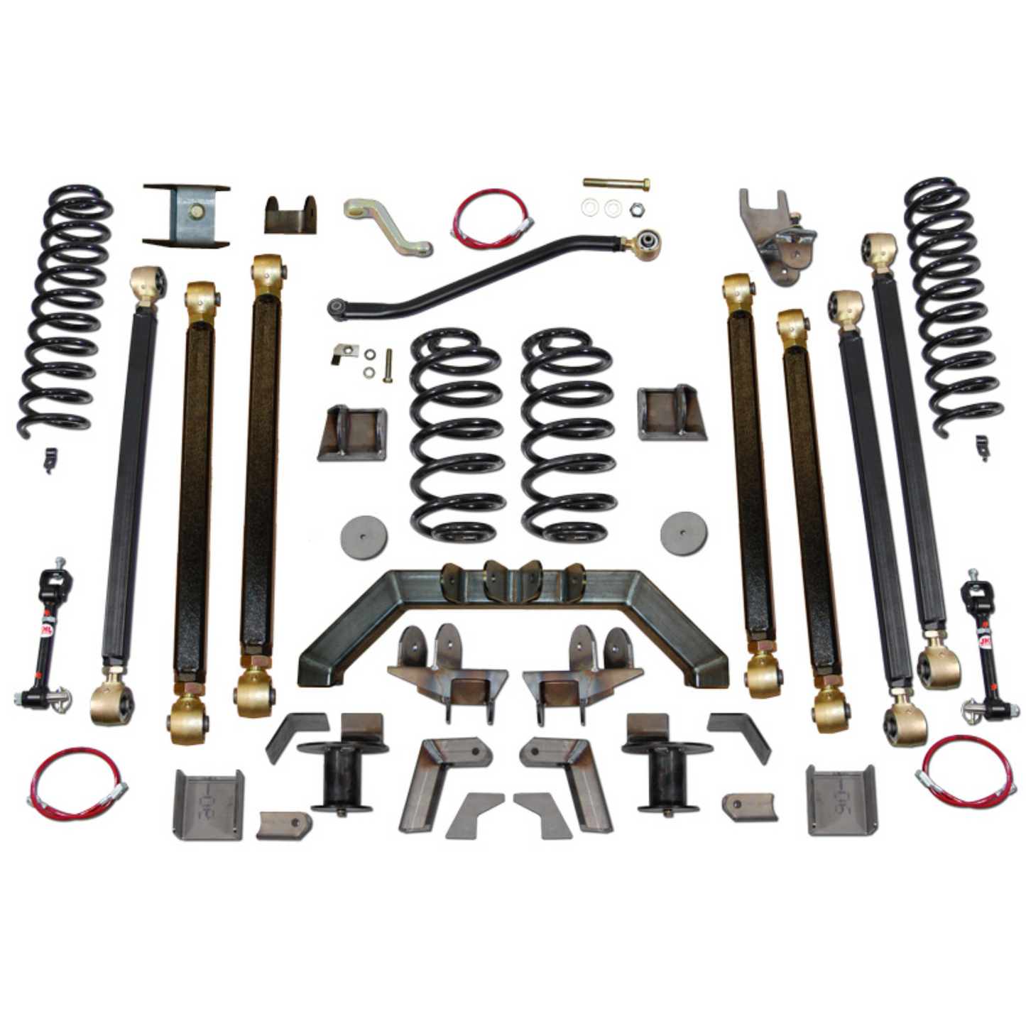 Jeep Wrangler 4.0" Long Arm Lift Kit with Rear 5" Stretch (97-06 TJ) - pro series