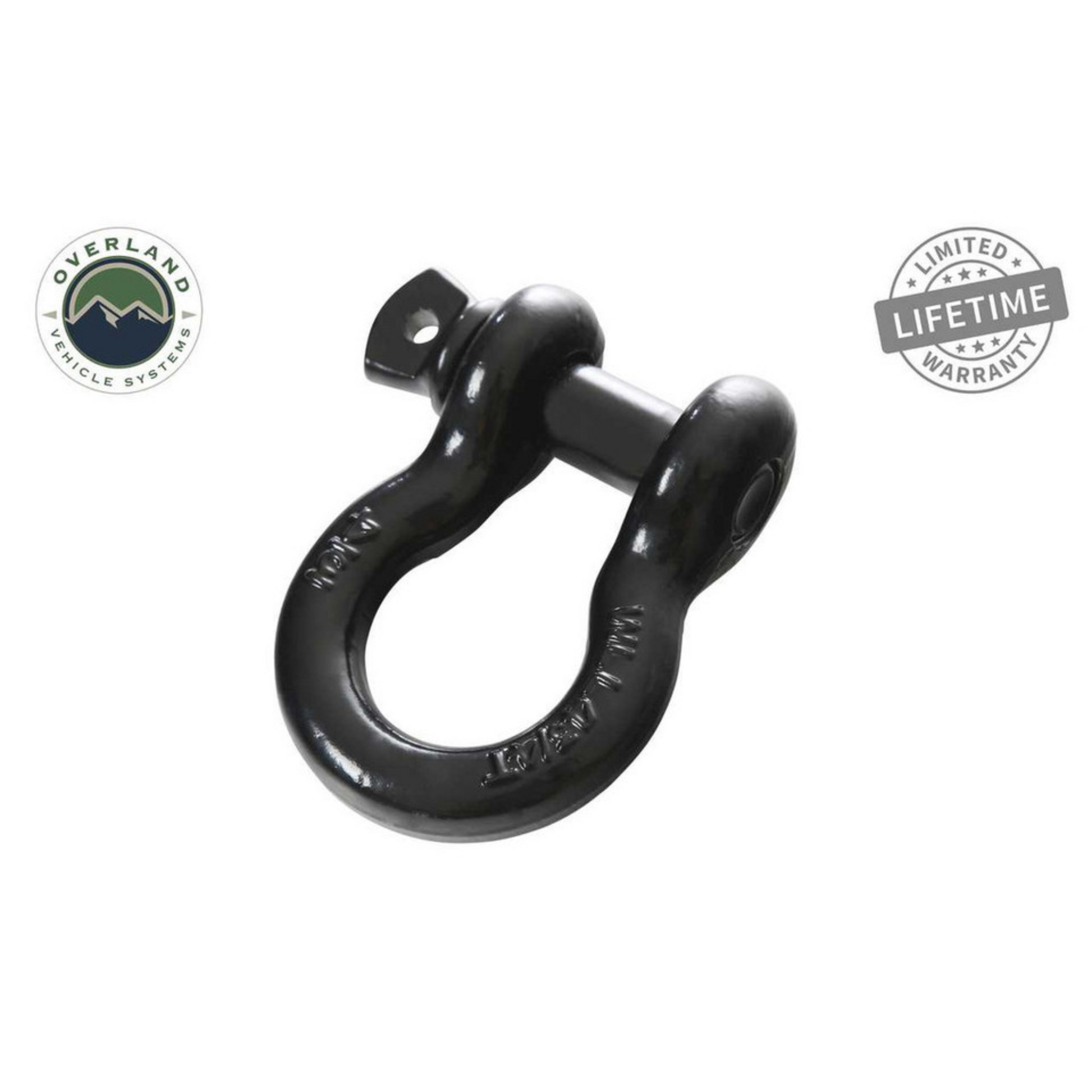 Heavy Duty 3/4" D-Ring Recovery Shackle - Black Single D Ring