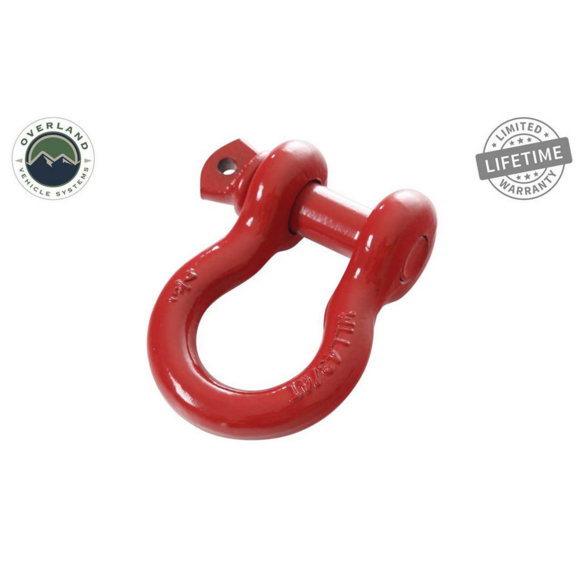 Heavy Duty 3/4" D-Ring Recovery Shackle - Red Single D RIng