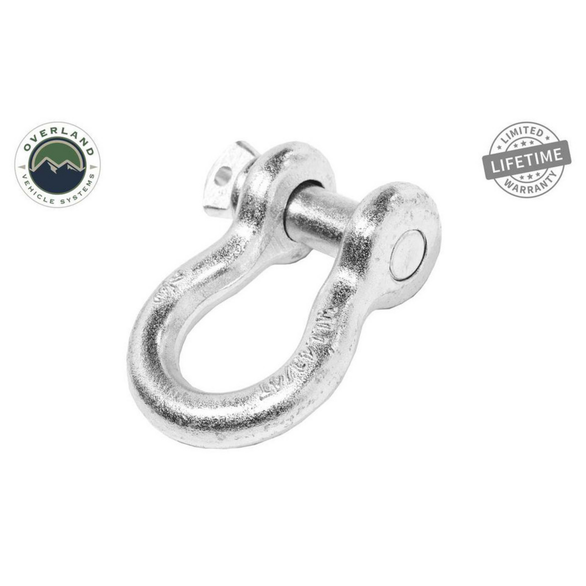 Heavy Duty 3/4" D-Ring Recovery Shackle - Zinc Single D Ring